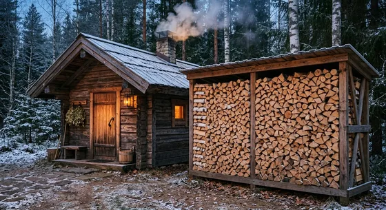 Укладка дров в Миассе, улица Сосновая, 10Б